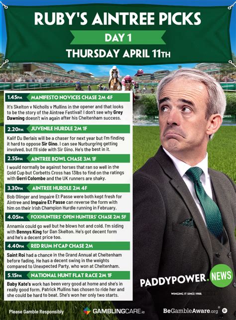 aintree tips thursday|Aintree Tips: Ruby Walsh's Cheat Sheet for Day 1 on Thursday.